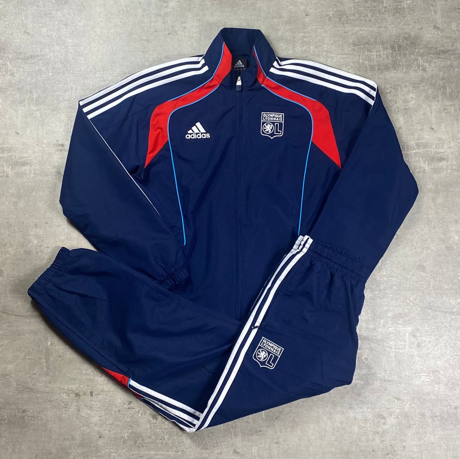 Olympique Lyonnais Tracksuit vintage Adidas Blue Navy 2010