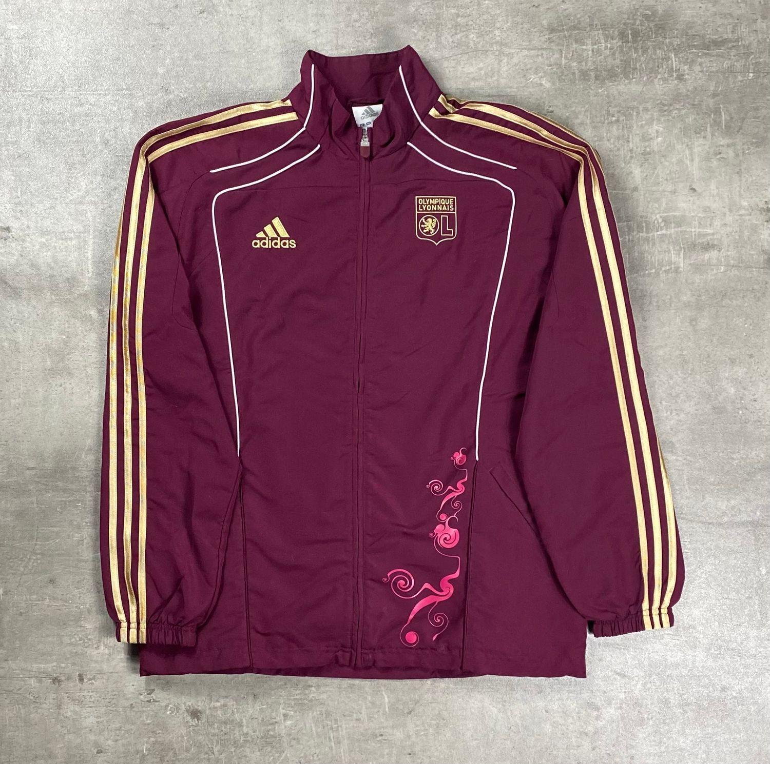 Olympique Lyonnais Trackjacket Vintage Adidas Burdeos 2010