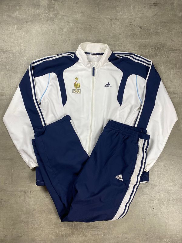 Equipe de France Tracksuit Retro Adidas White