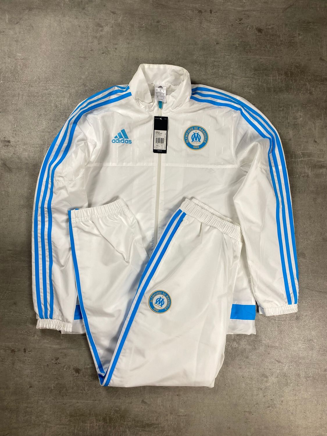 Olympique Marseille Tracksuit Retro Adidas White 2012