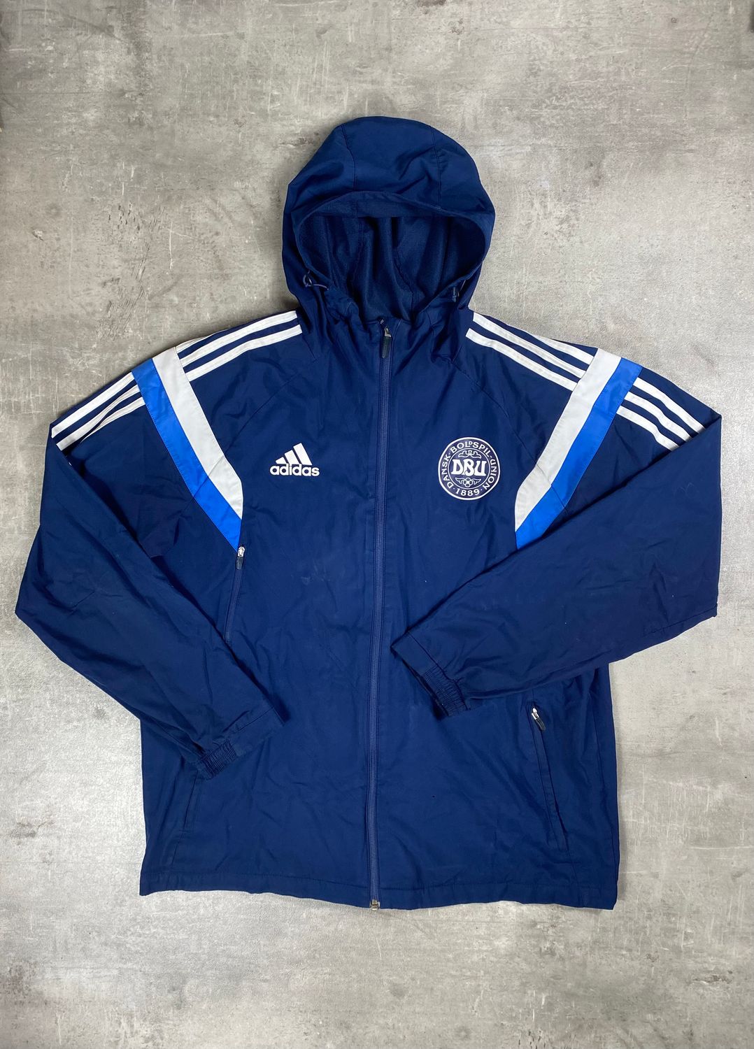 Dinamarca Trackjacket Retro Adidas Blue Navy 2014