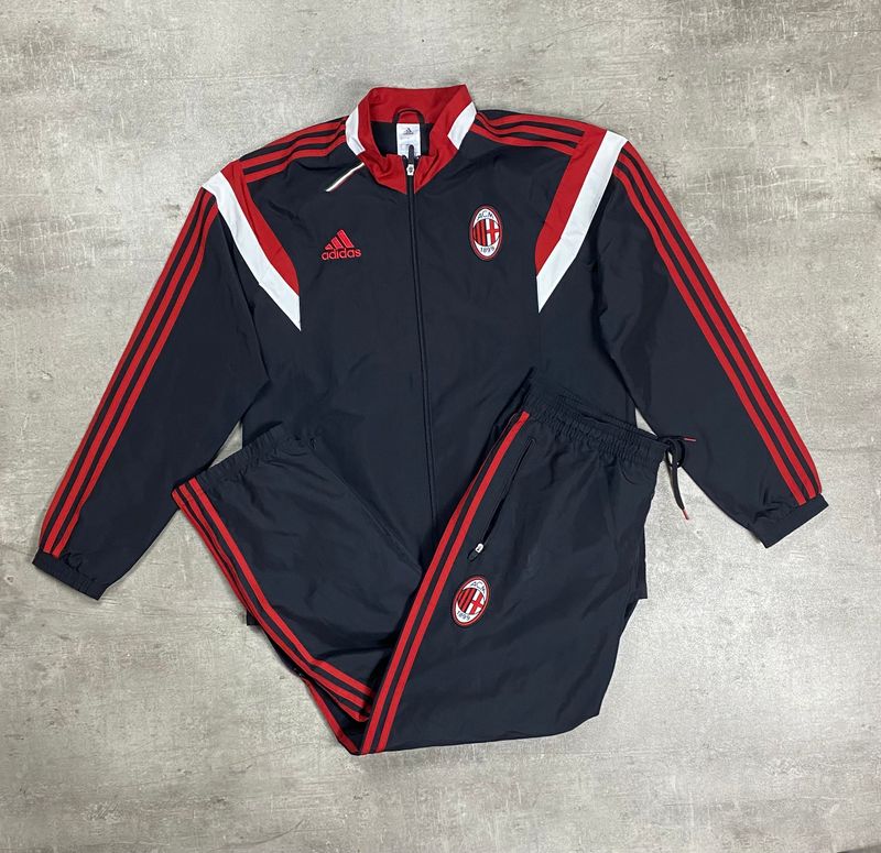 Ac Milán Tracksuit Retro Adidas 2014 Black