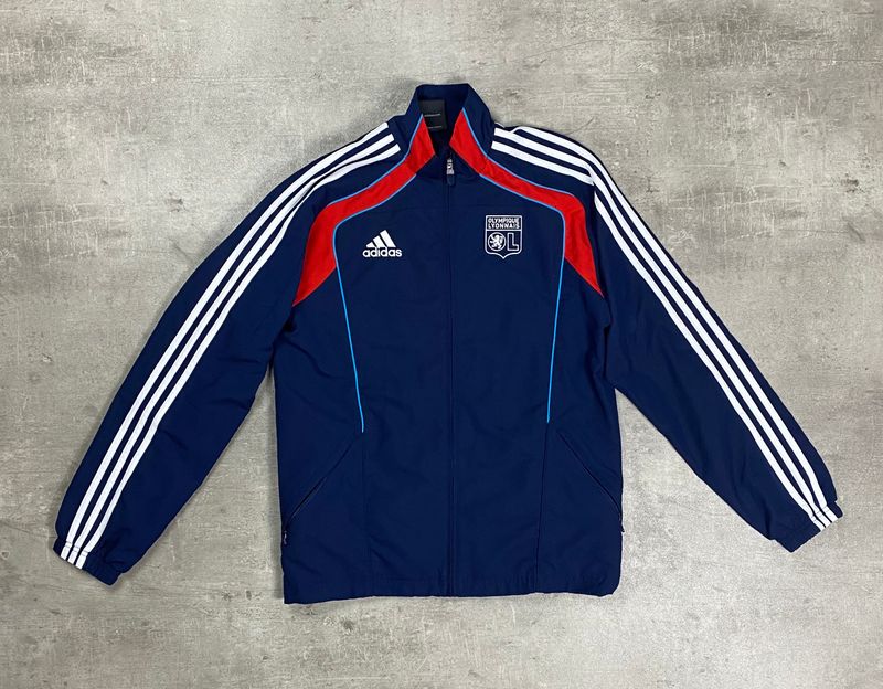 Olympique Lyonnais Jacket Retro Adidas 2010 Blue Navy