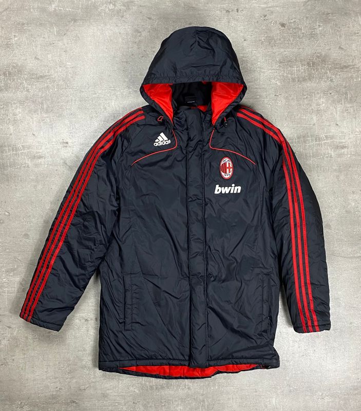 AC Milán Puffer Jacket Retro Adidas 2008 Black