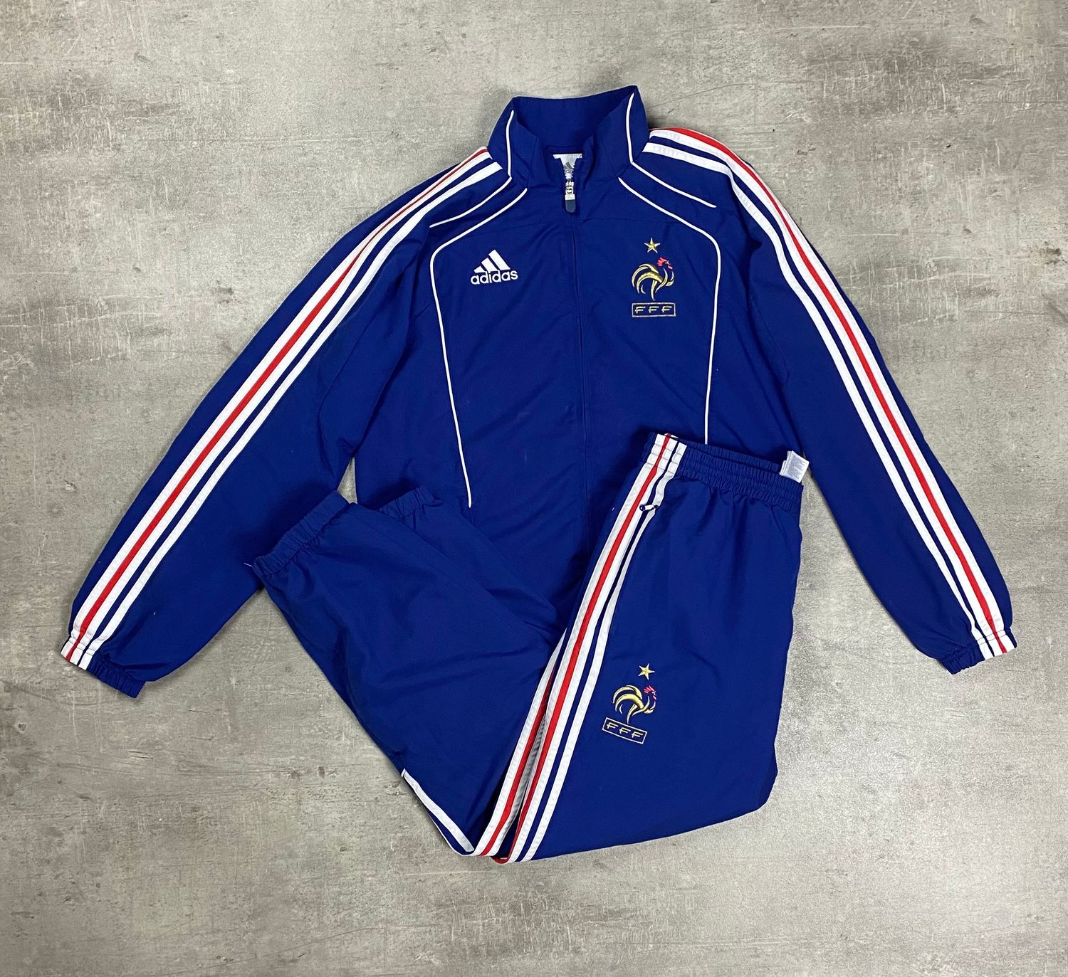 Francia Tracksuit Retro Adidas 2010 Blue