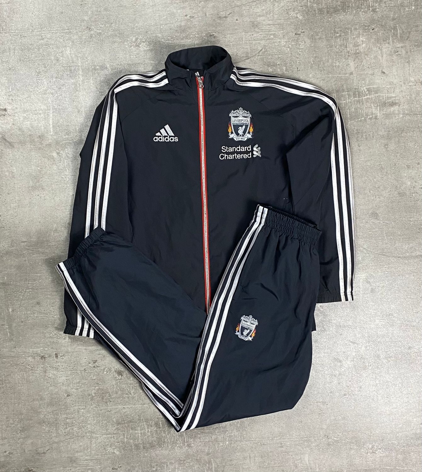 Liverpool Tracksuit Retro Adidas 2011 Grey