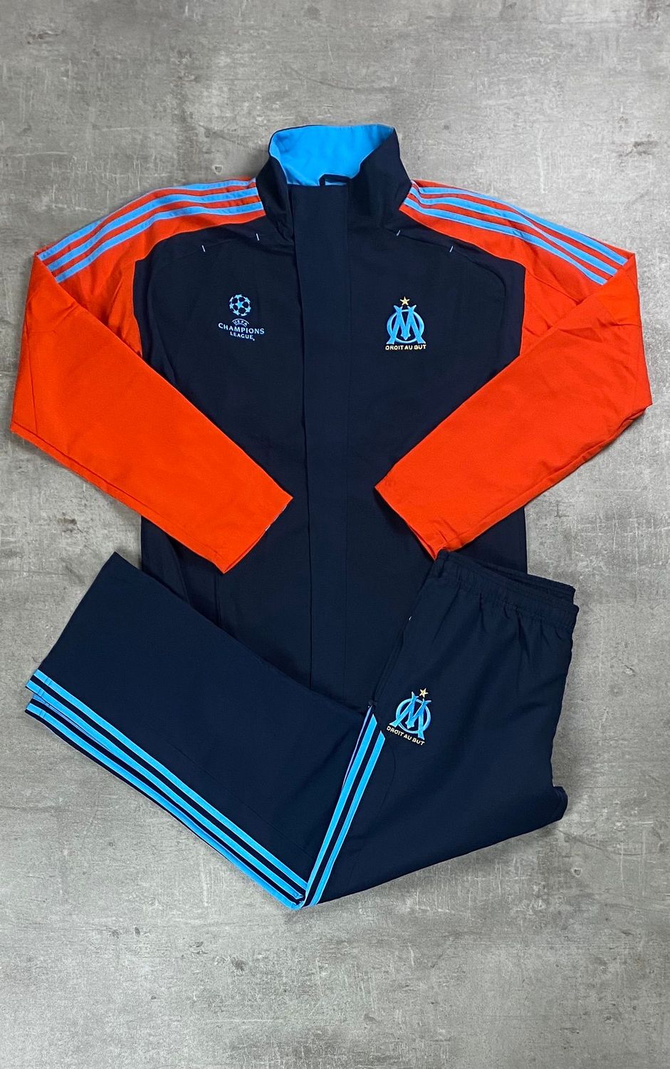 Olympique Marseille Tracksuit Retro Adidas Azul Marino UCL 2009 Olympique Marseille Tracksuit Retro Adidas Azul Marino UCL 2009