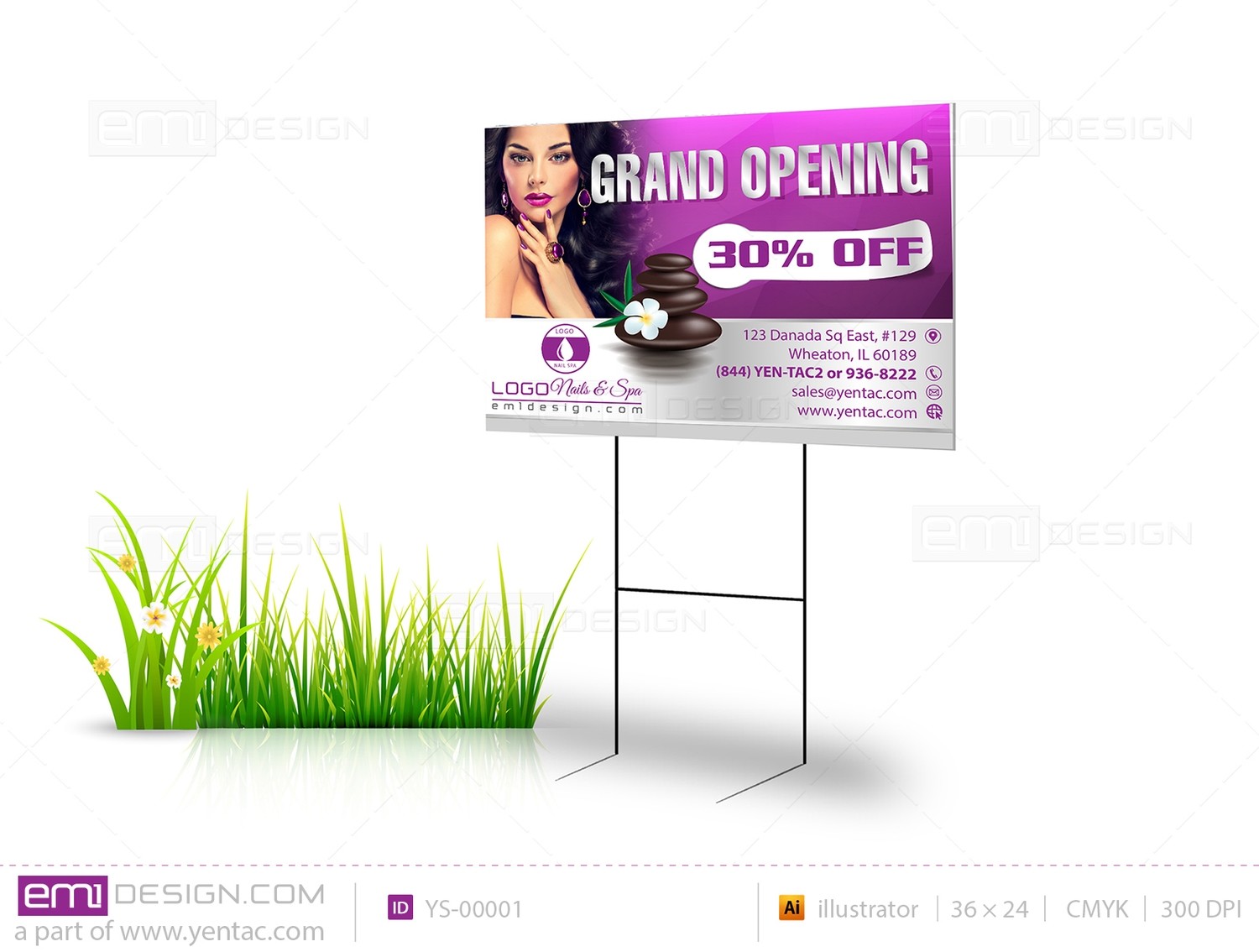 Yard Sign Template YS-00001