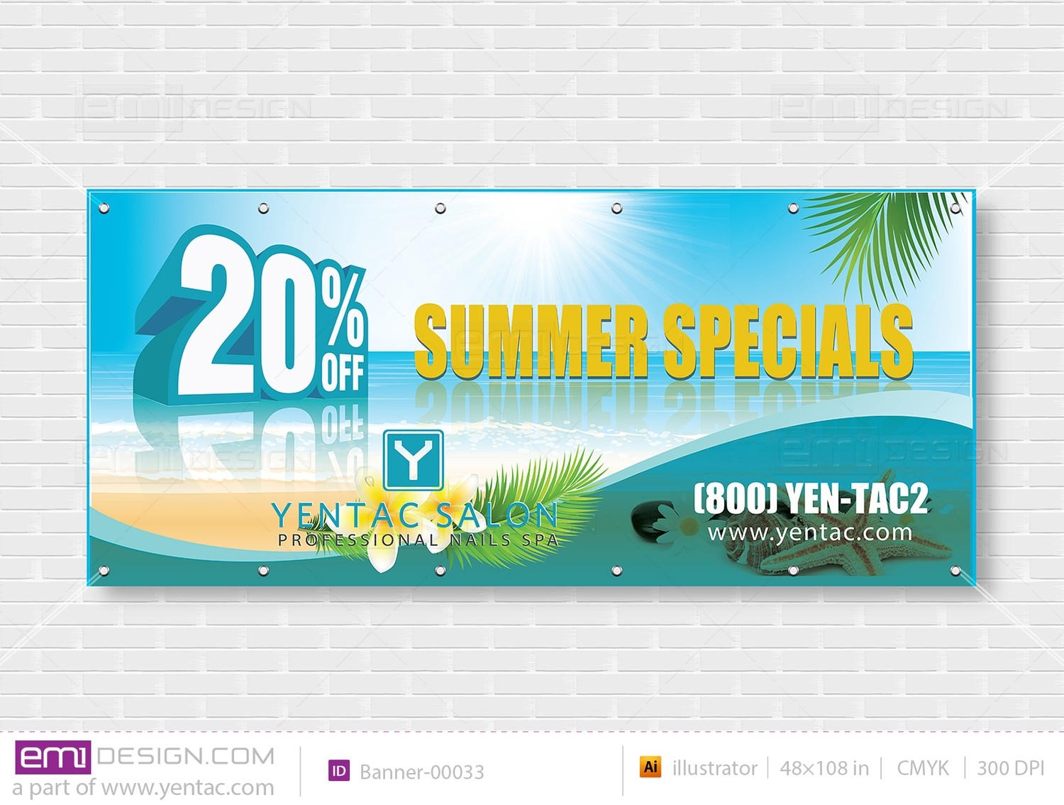 Outdoor Banner - Size 4x9 No Picture Template: 00033