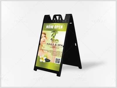 05.2.1 - Adversiting A - Signs - Sidewalk - Professional Design - TO Nails & Spa Franchise