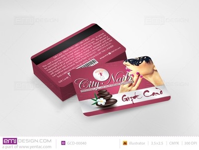 Plastic Gift Card Template - GCD-05108B