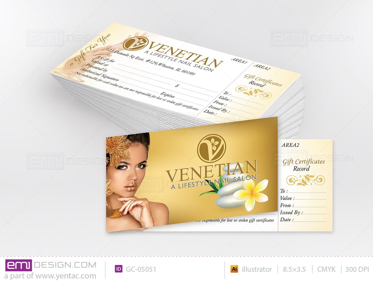 Gift Certificate Template GC-05051