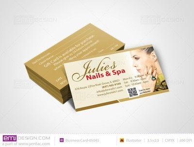Business Card - Template buscard-05045 - Julie Nails