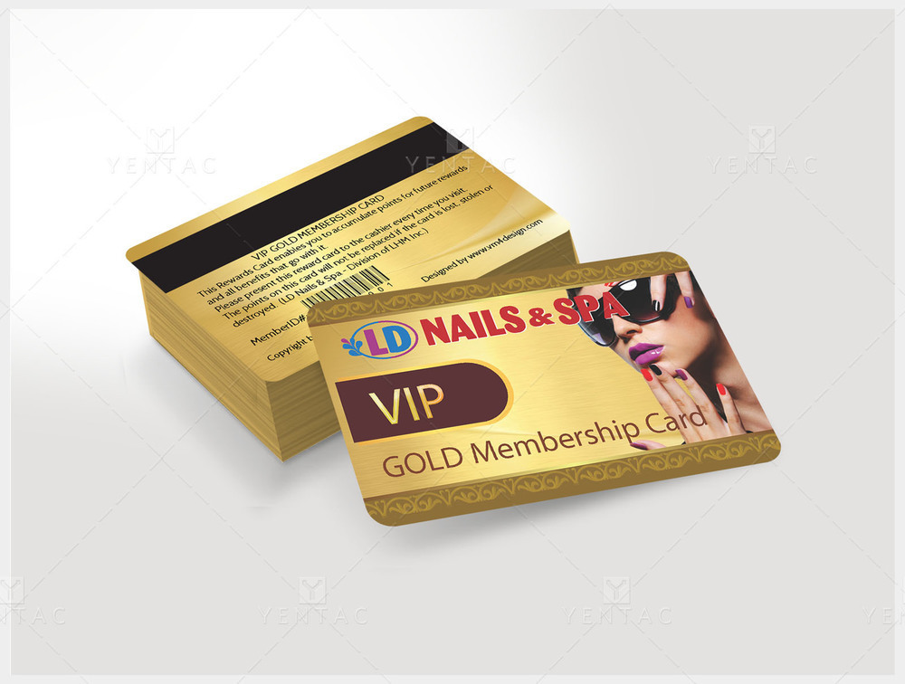 06 - Plastic VIP Gold Card - Nail Salon #5117 LD Brand
