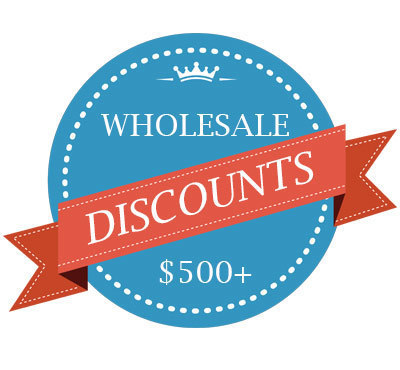 Flexible individual discounts to $500+ orders