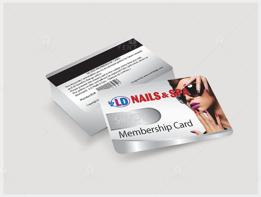 06 - Plastic Member Silver Card - Nail Salon #5117 LD Brand
