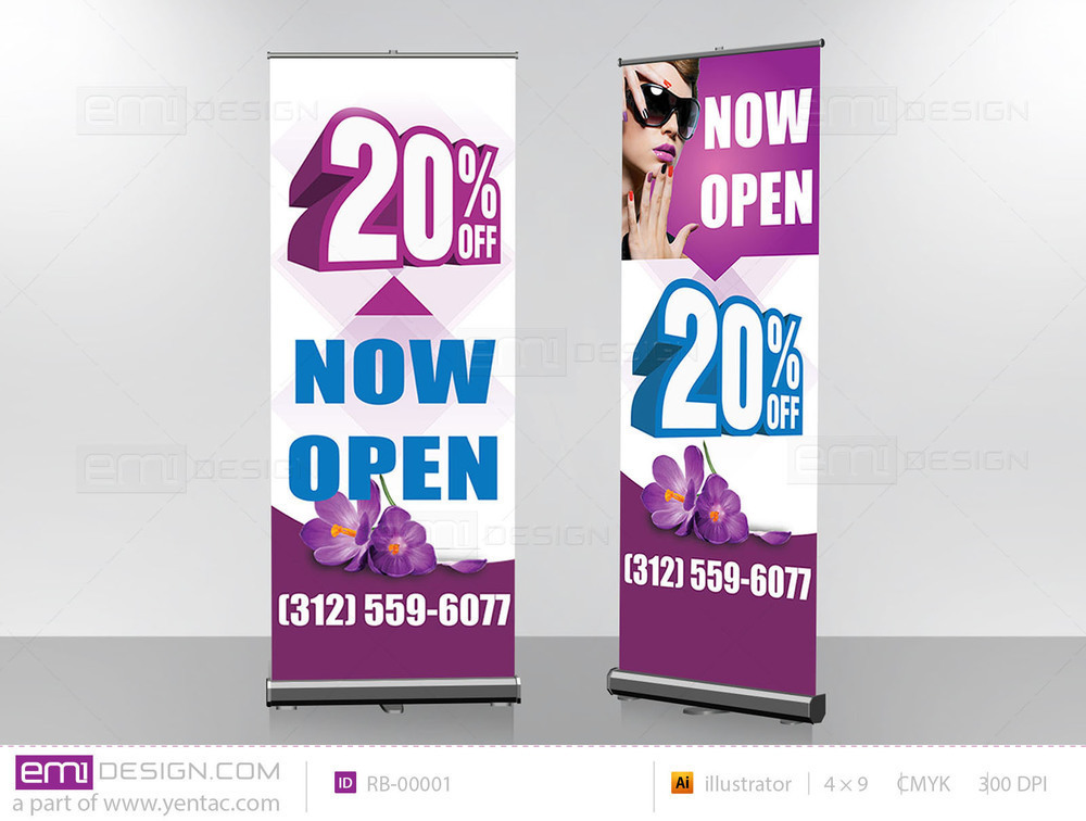 Retractable Banner Template RB-00001