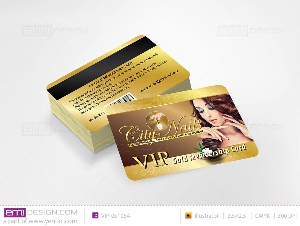 Plastic VIP Card Template- VIP-05108A