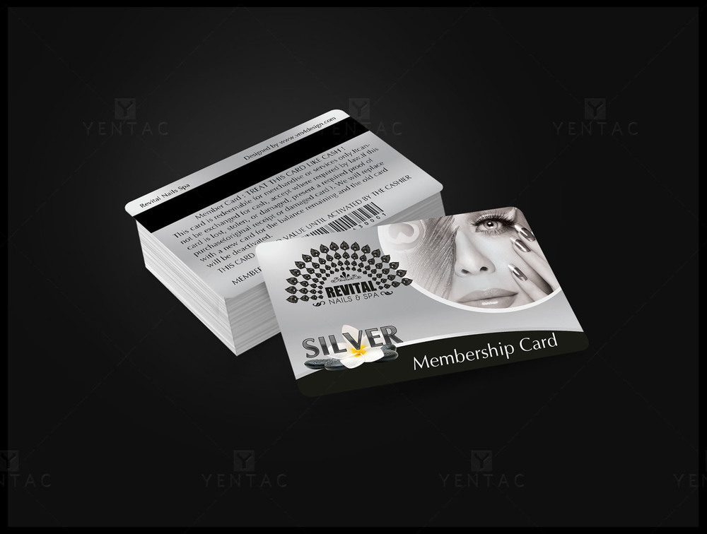 06 - Plastic Silver Membership Card - Nail Salon #5010 Revital Brand