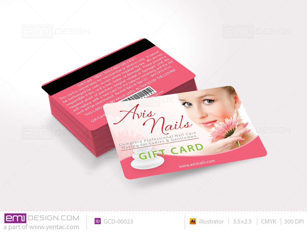 Plastic Gift Card Template- GCD-00023