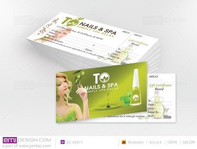 Gift Certificate Template GC-03011