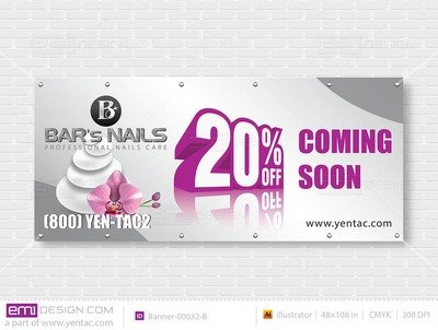 Outdoor Banner - Size 4x9 No Picture Template: 00032-B