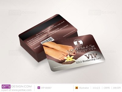 Plastic VIP Card Template- VIP-00007