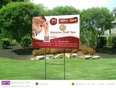Yard Sign Template YS-00002