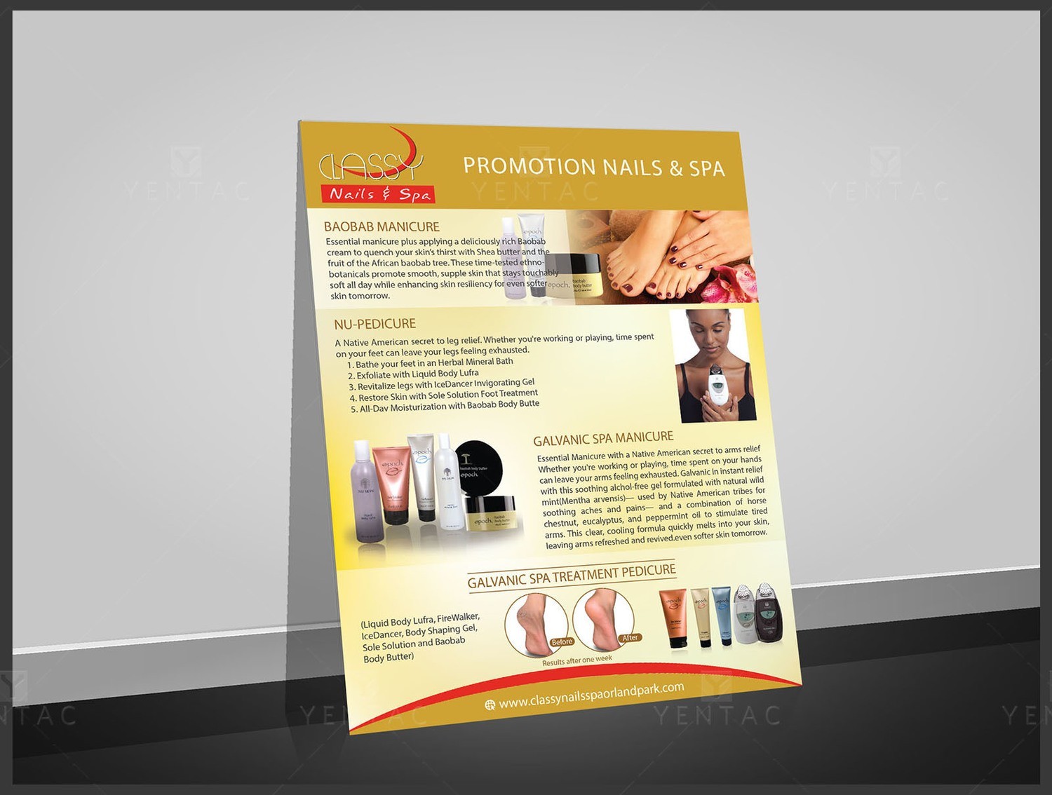 10 - Promotions - Flyers Nail Salon #0990 Classy Brand