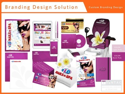 Branding Custom Branding Stationary Package A Nail Salon - #5117 LD Brand