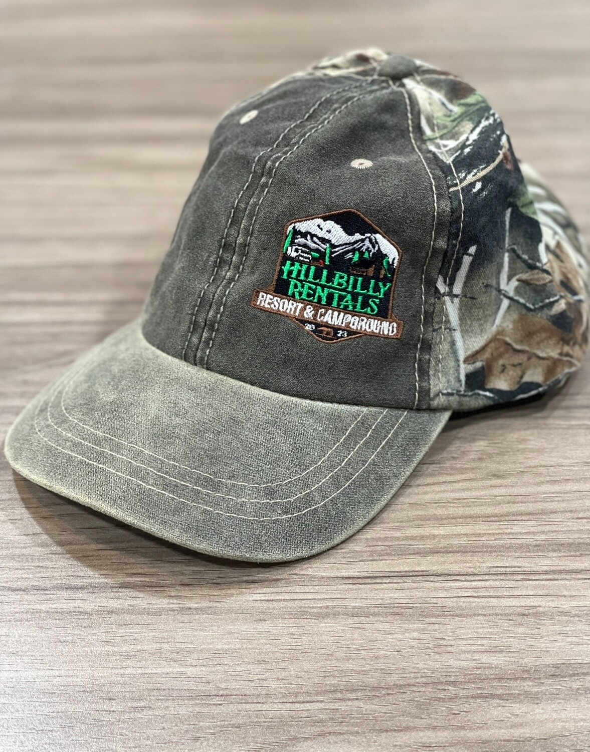 Hillbilly Rentals  Army Green Camo Hat