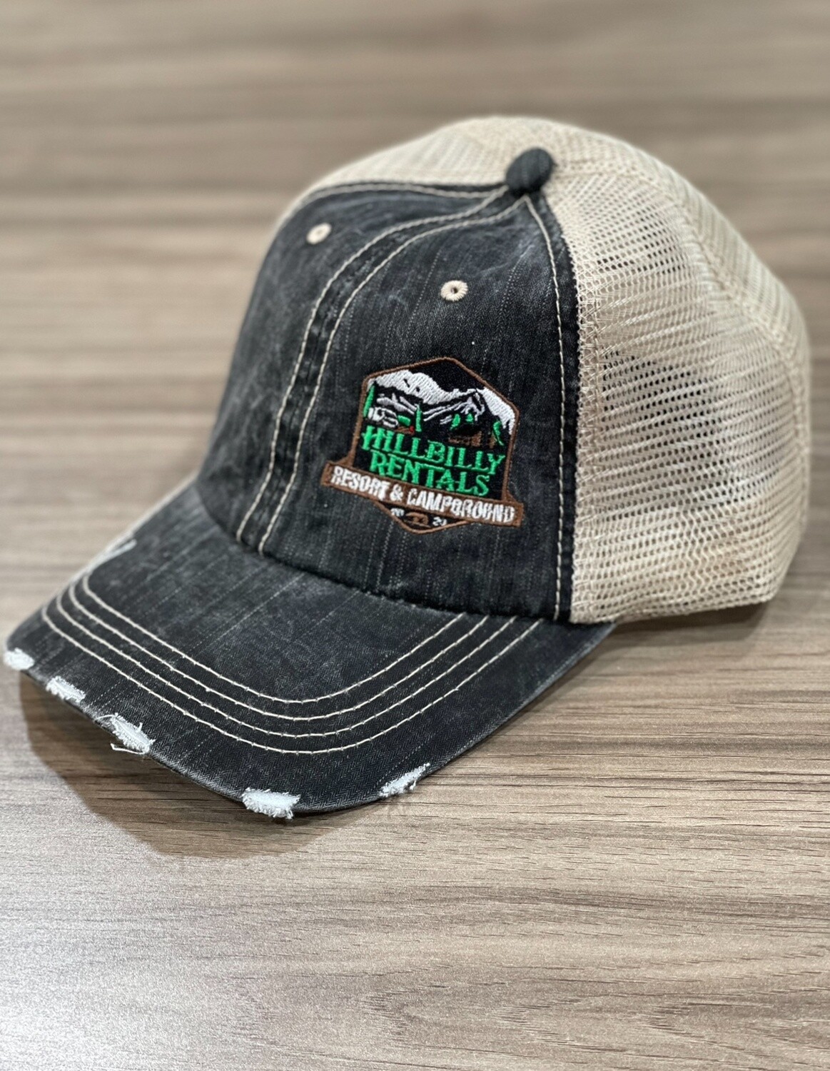 Hillbilly Rentals Black/Khaki Trucker Hat