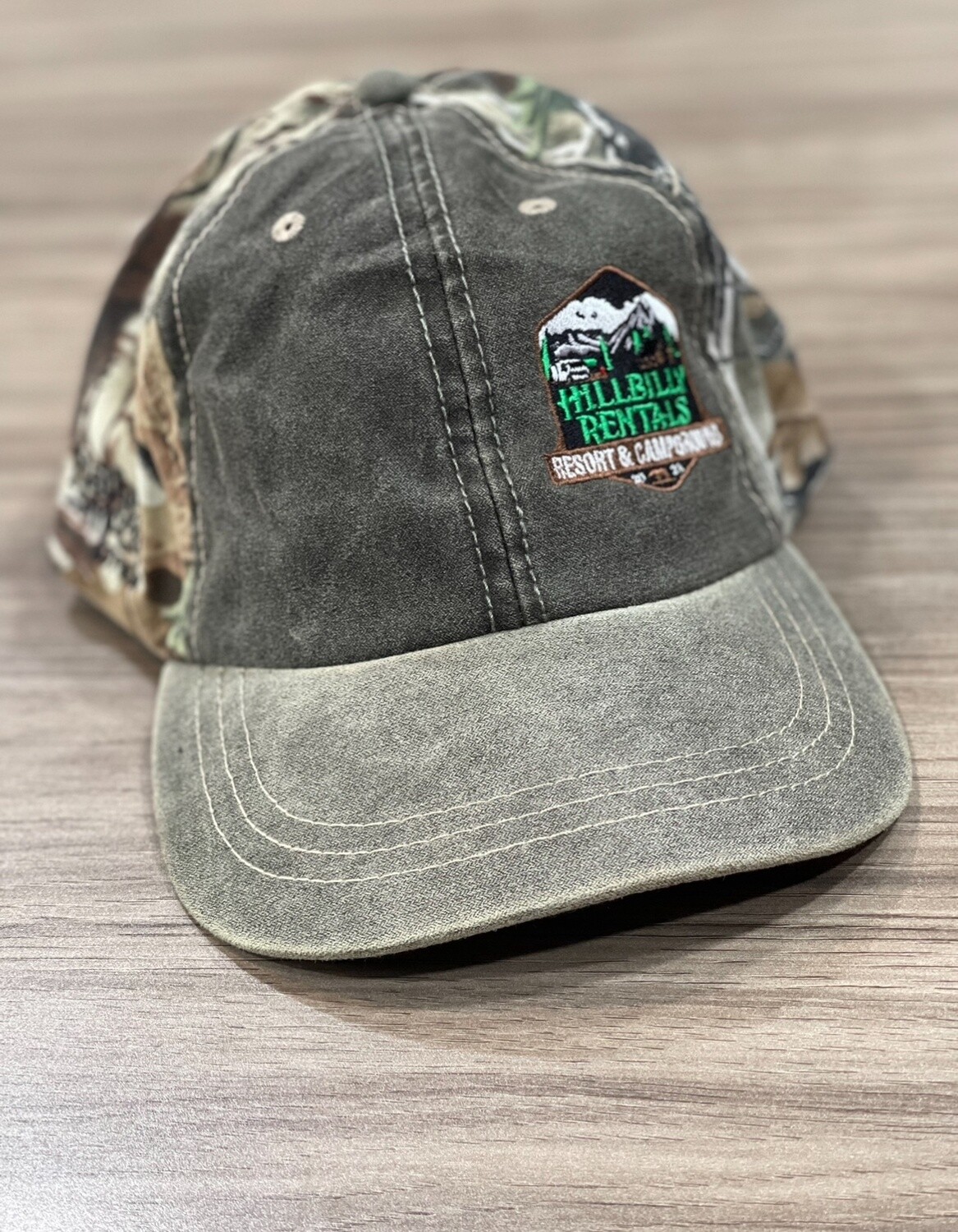 Hillbilly Rentals  Army Green Camo Hat