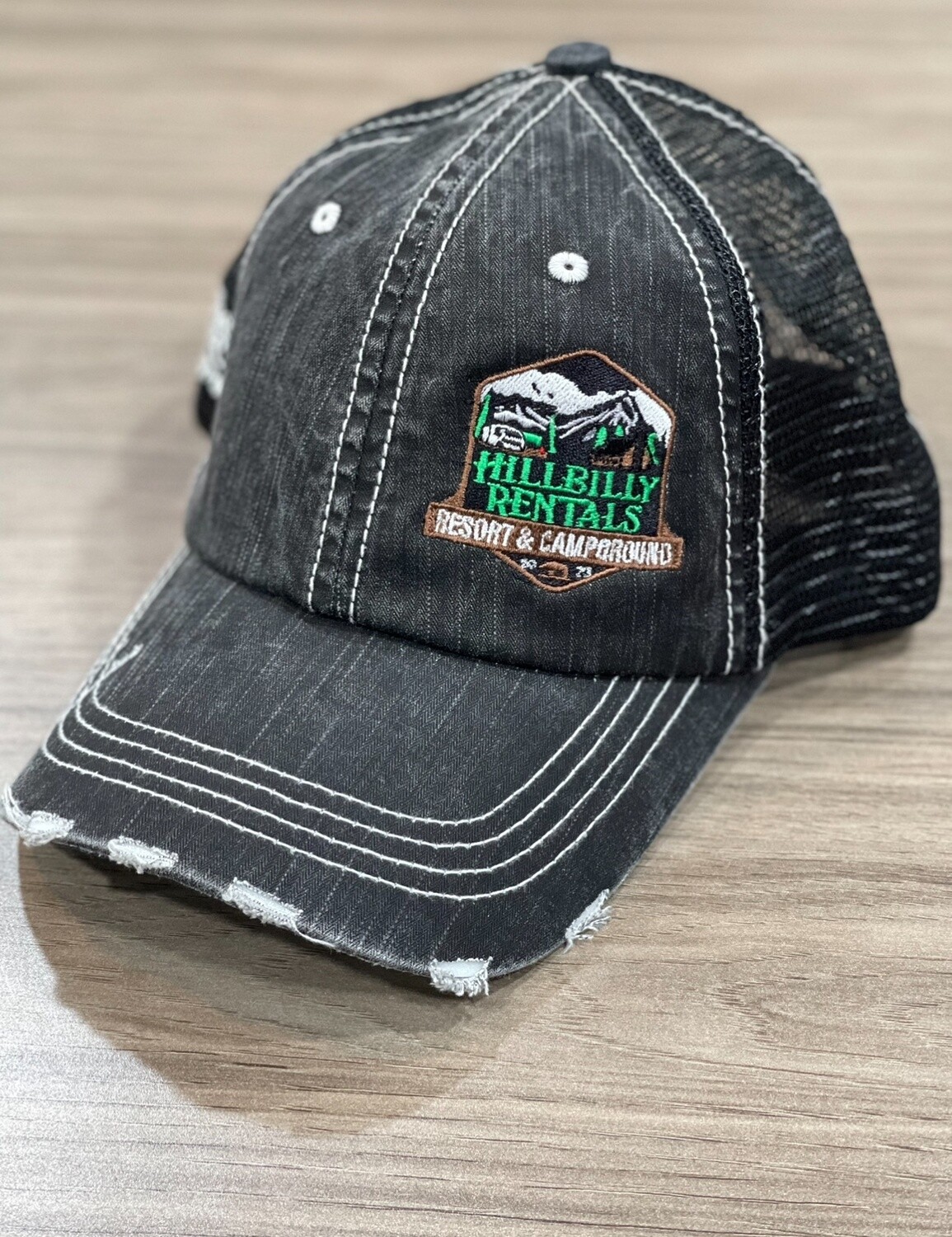 Hillbilly Rentals Black/Black  Trucker Hat