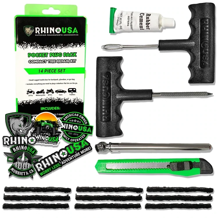 14-PIECE COMPACT TIRE REPAIR KIT