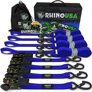 1" X 15' RATCHET TIE DOWN SET (4 PACK)