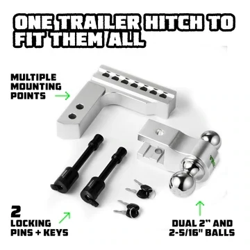 6" ADJUSTABLE DROP HITCH