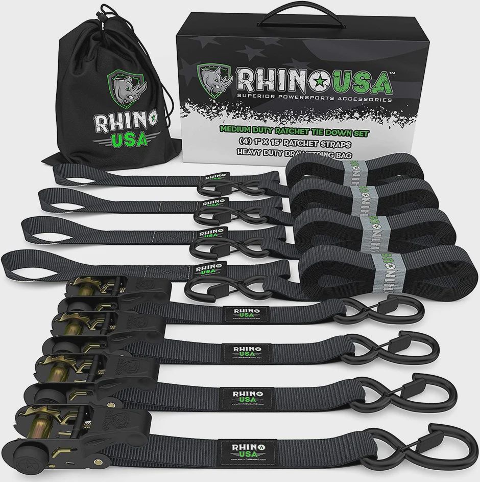 1&quot; X 15&#39; RATCHET TIE DOWN SET (4 PACK)