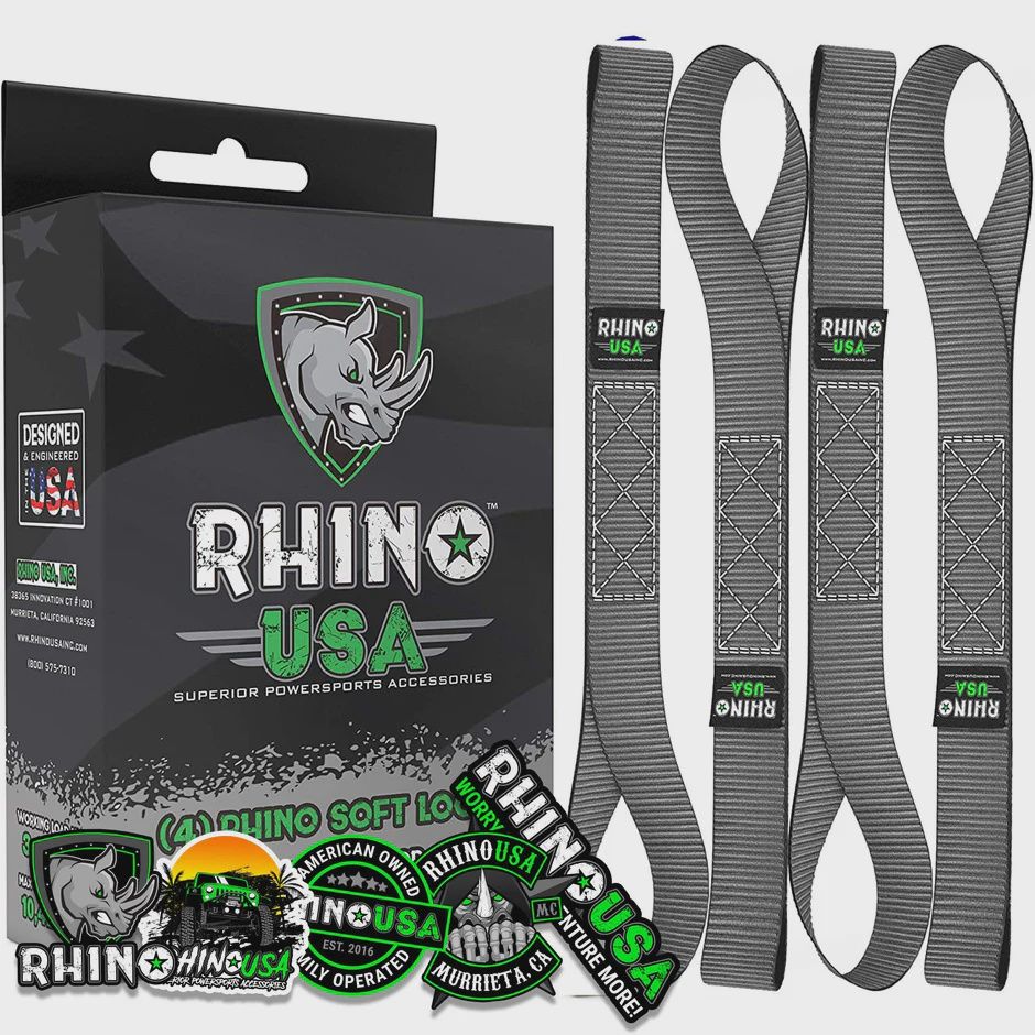 1.7" X 17" SOFT LOOP TIE-DOWN STRAPS (4 PACK)