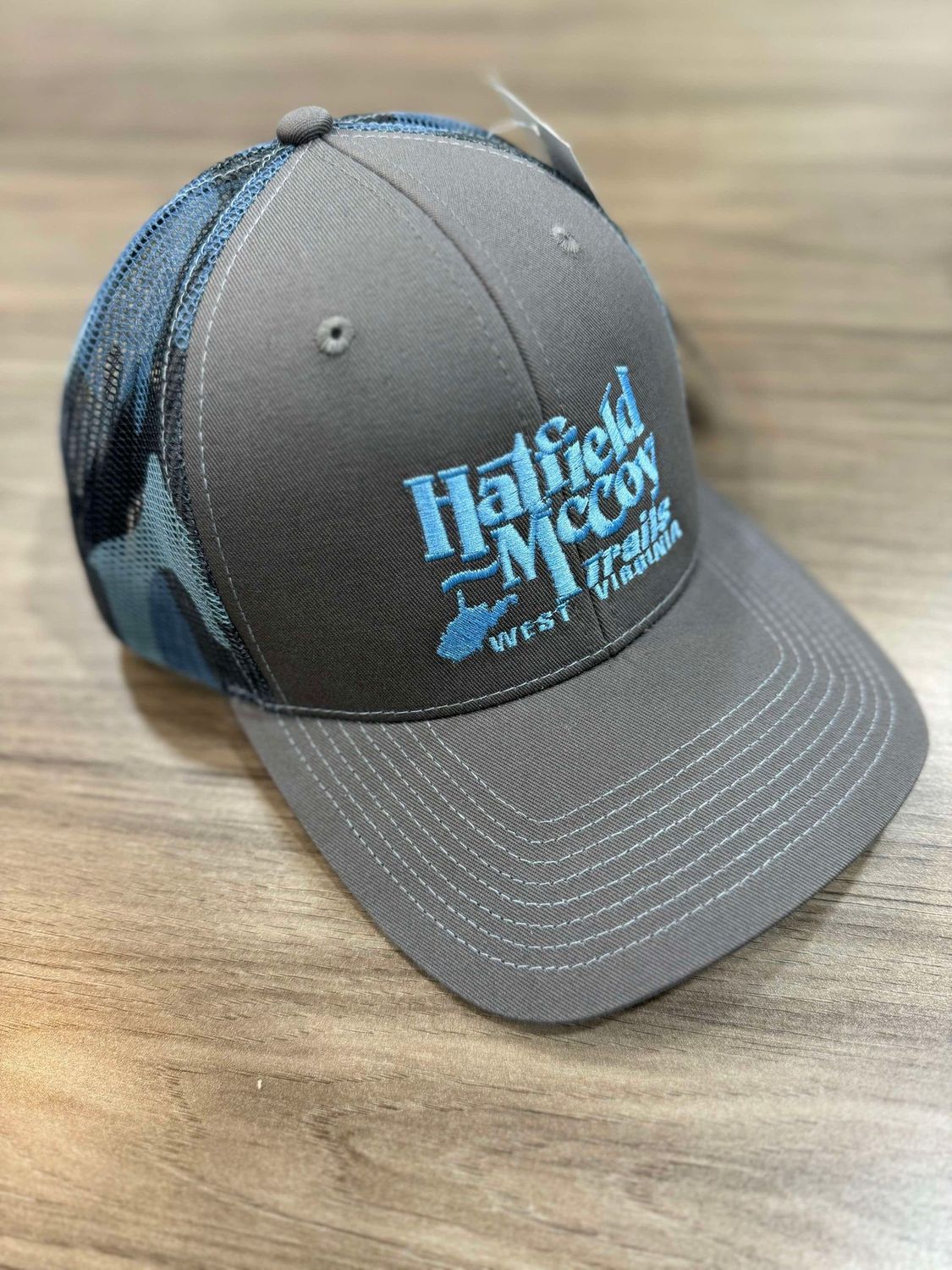 Hatfield McCoy Trails Blue Camo Hat