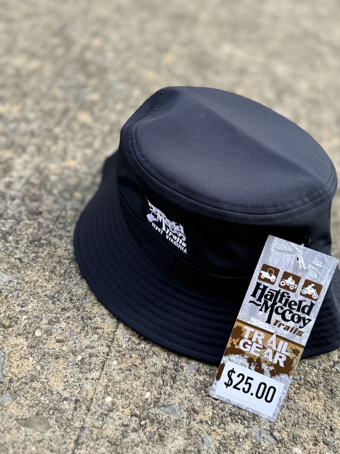 Hatfield McCoy Trails Black Bucket Hat