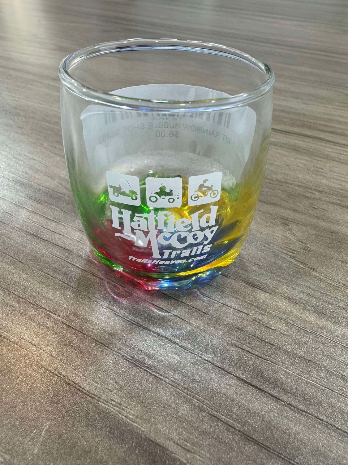 HMT RAINBOW BUBBLE SHOT GLASS