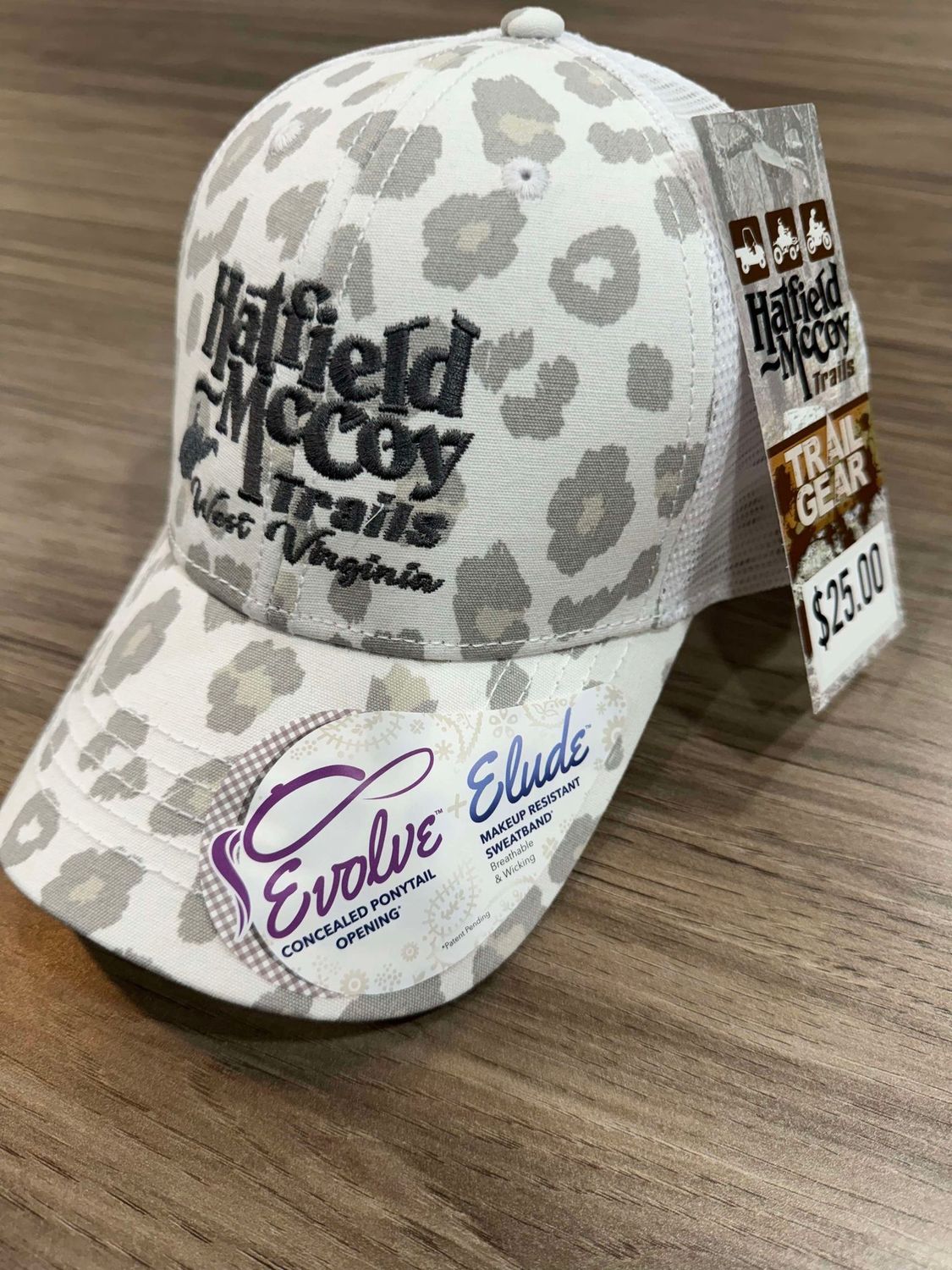 Hatfield McCoy Trails White Leopard Hat