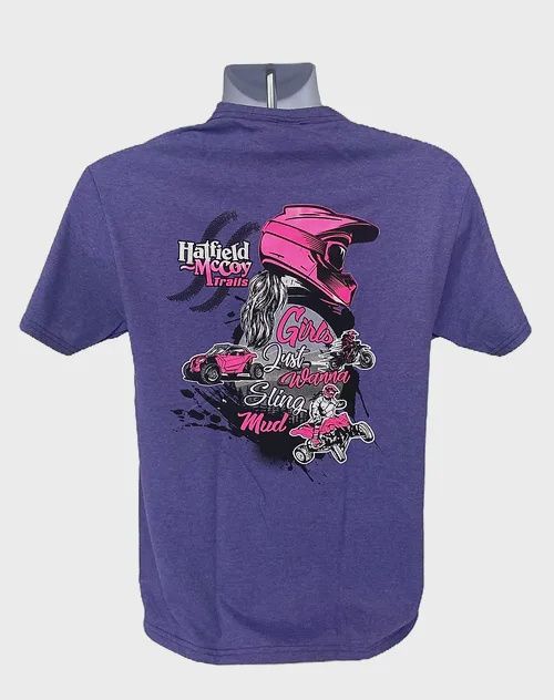 Hatfield McCoy Trails Girls Wanna Sling Mud T-shirt Purple