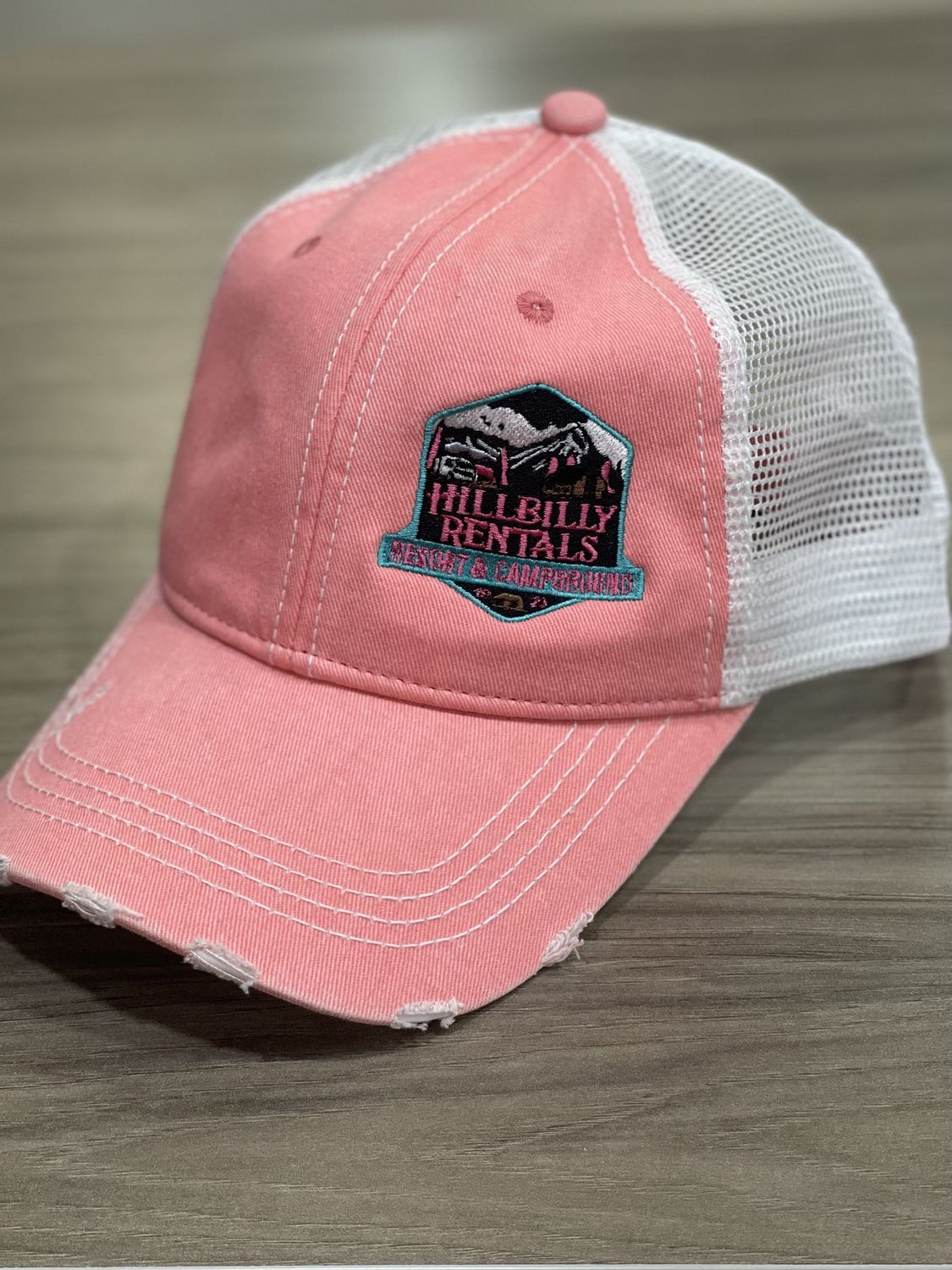 Hillbilly Rentals Cobra Salmon/White Womens Hat