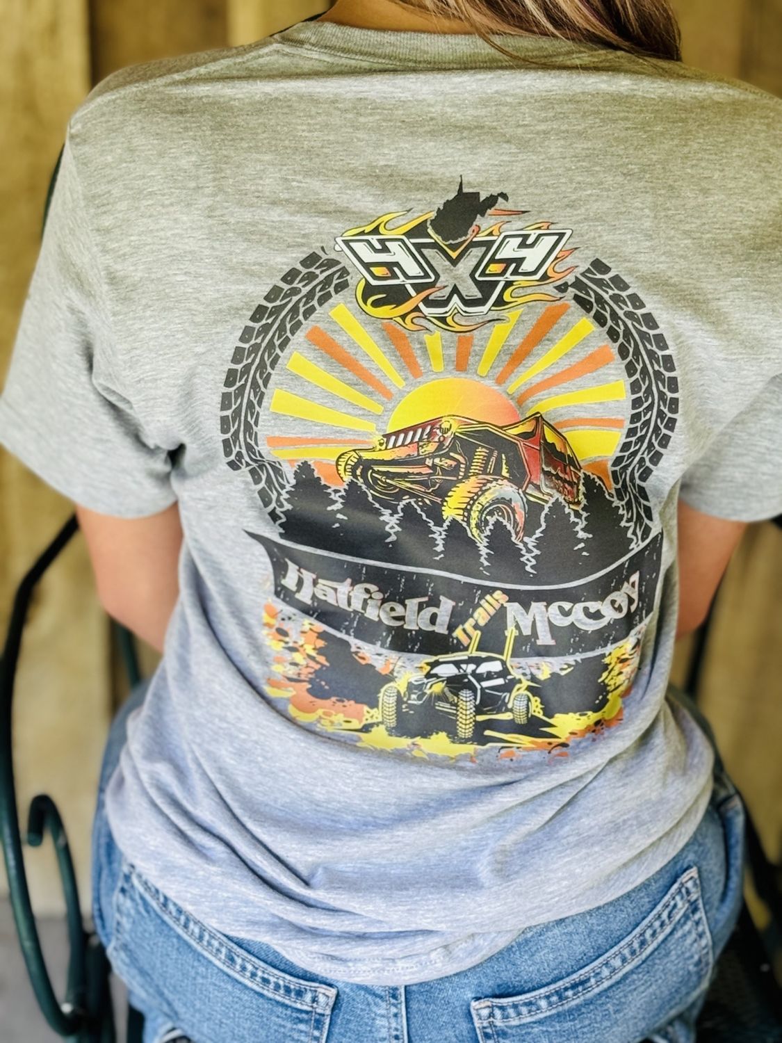 Hatfield McCoy Trails 4X4 T-Shirt, Size: Small, Color: GRAY
