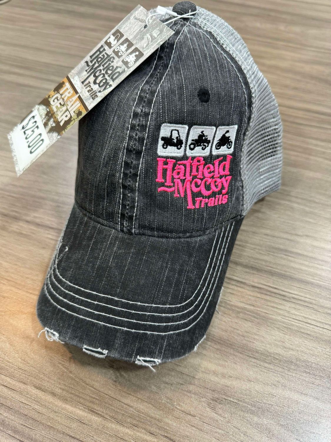 Hatfield McCoy Trails Cobra Womens Mesh Hat, Color: GREY/GREY