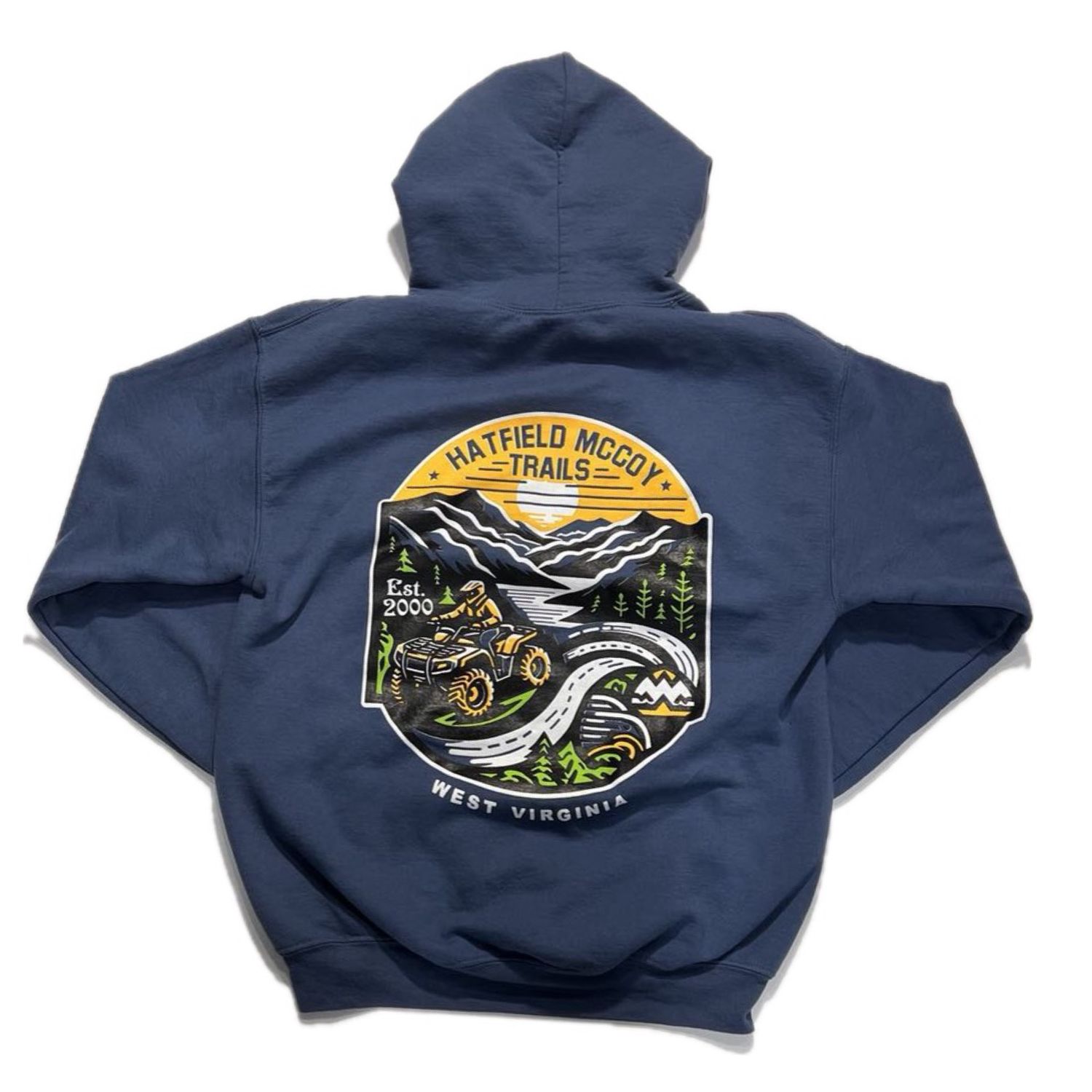 Hatfield McCoy Trails Blue Ridge Mtn Hoodie, Size: SMALL, Color: DENIM BLUE