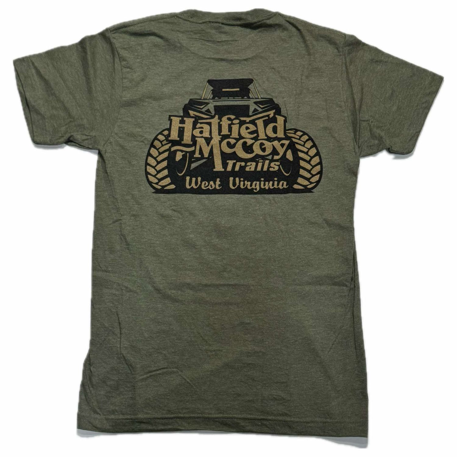 Hatfield McCoy Trails SXS T-Shirt, Size: SMALL, Color: GREEN