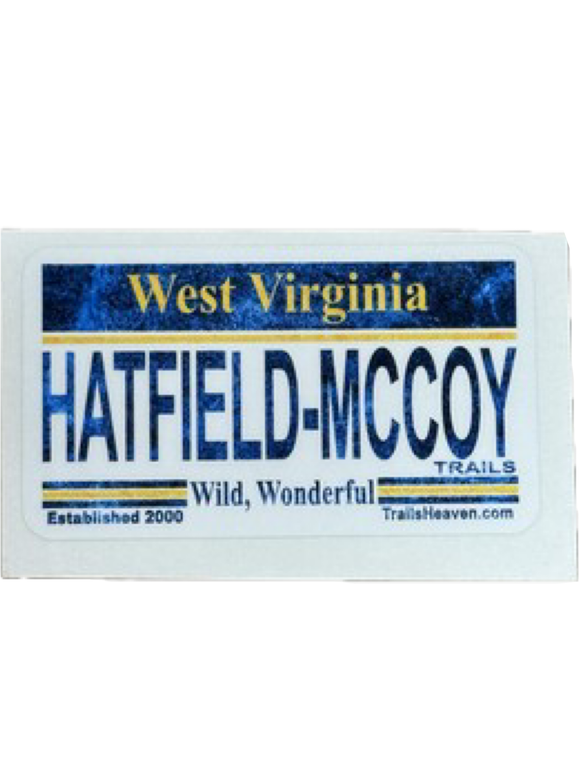 Hatfield McCoy Trails Large Decals, Style: LICENSE